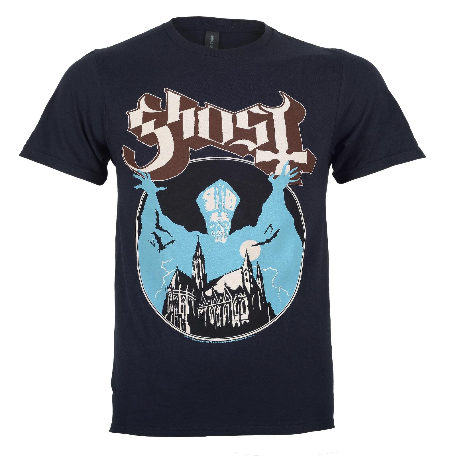 Футболка Ghost BC Opus Eponymous Черная Классический Логотип Металл Рок Группы Официальная Новая 4XL