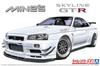 Aoshima Bunka Kyozai The Tuned Car Series 34 Nissan Mines BNR34 Skyline 2002 Plastic Model Kit Co., Ltd. (AOSHIMA) 1/24 No. GT-R
