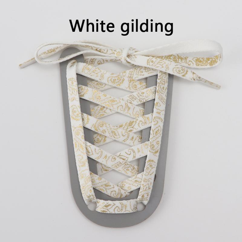 

NO.8 Високоякісні квіти кешью Шнурки Жіноче Позолота Чоловіче Червоне Чорне Спортивне повсякденне баскетбольне взуття Шнурки 100/120/140 140cm