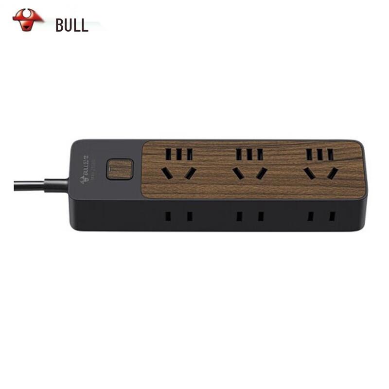 BULL GN-R1330 6-Outlet Power Strip with Master Switch