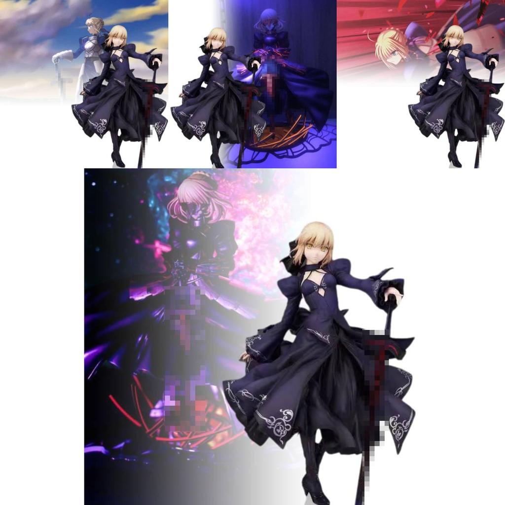 Anime Figurine Fate Stay Night Black Dress Saber Hecate 26cm Pvc Material Collectible