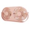 Double Fan USB Charging Fast Heat Dissipation 360 Degrees  Rotation Double Head Fan Mini Desk Fan for Dormitory Desktop
