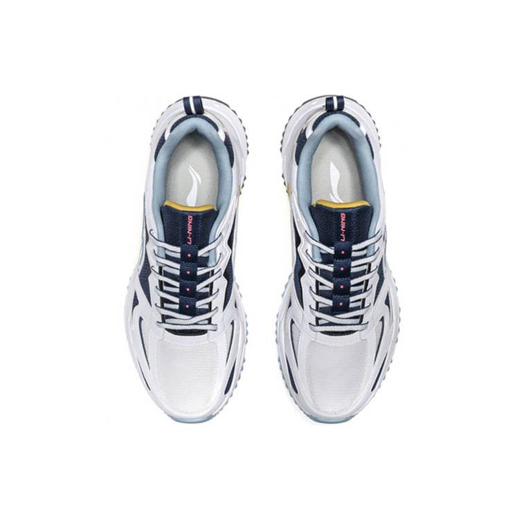 Li Ning Slip Resistant Abrasion Resistant Low top Running Shoes Men's Deep Water Duck Blue ARLQ001-3
