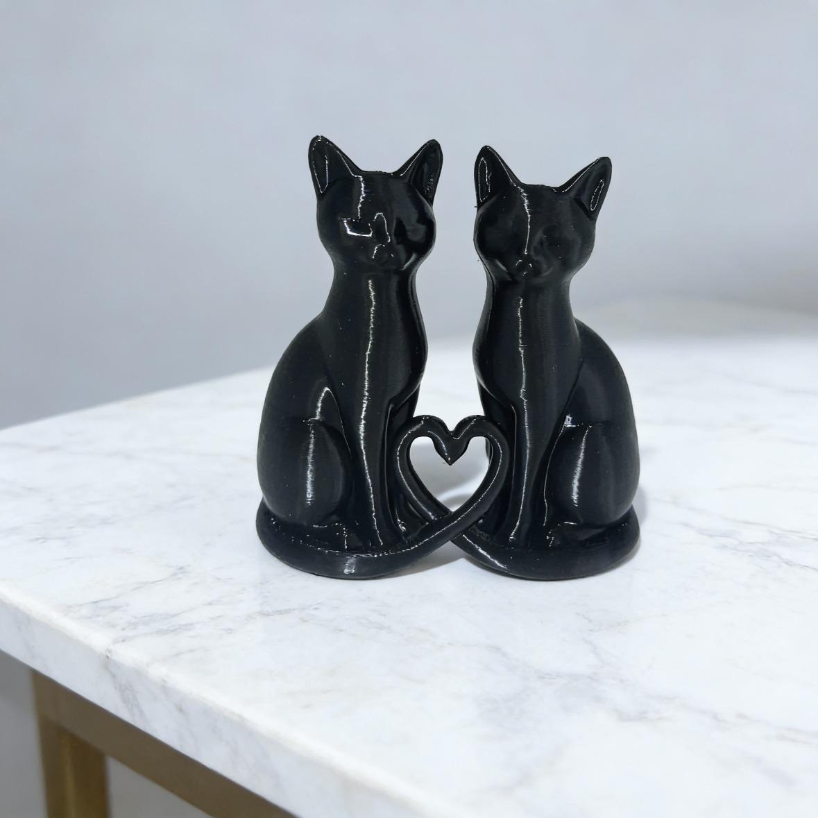

Lover s Love Cat Sculpture Ornament, Valentine s Day Love Cat Sculpture, Meow Ornament, Suitable for Home Desktop Decoration