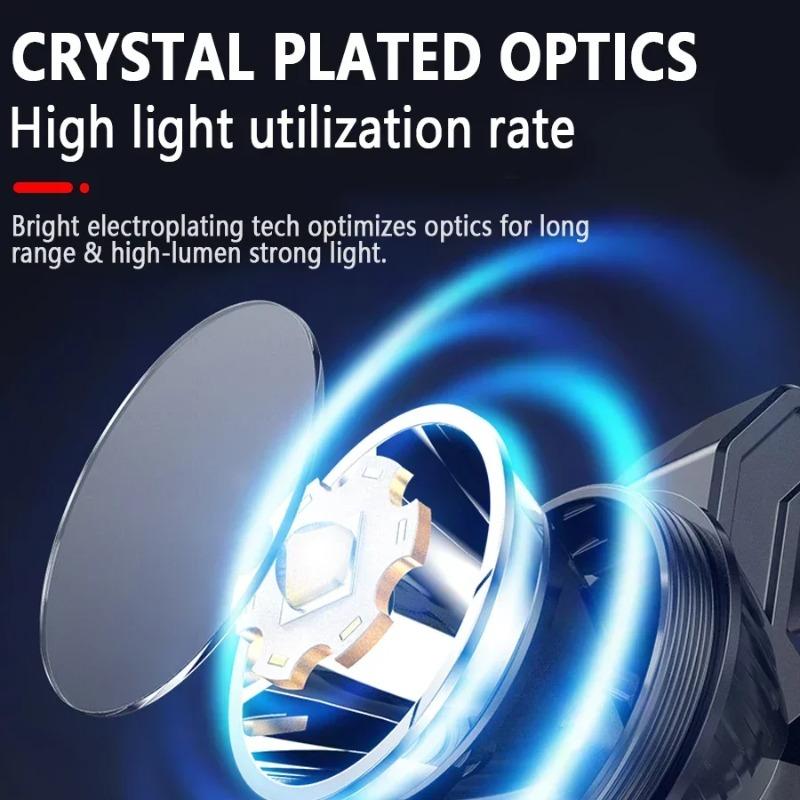 Solar Power LED Flashlights Multifunctional Portable Light Rechargeable Camping Work Light Solar Charging High brightness Torch