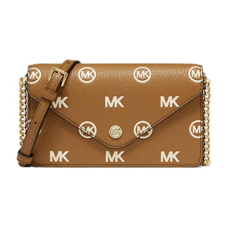 

Michael Kors MK Jet Set Travel Logo Print Leather Envelope Bag Women Shoulder Bag Brown 35F3GTVC5LLUGGAGE Basic Set (Bag+Dust Bag)