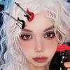 Small Star Hair Clip for Girls Retro Guitar Hairpins Accessory with Punk Clips