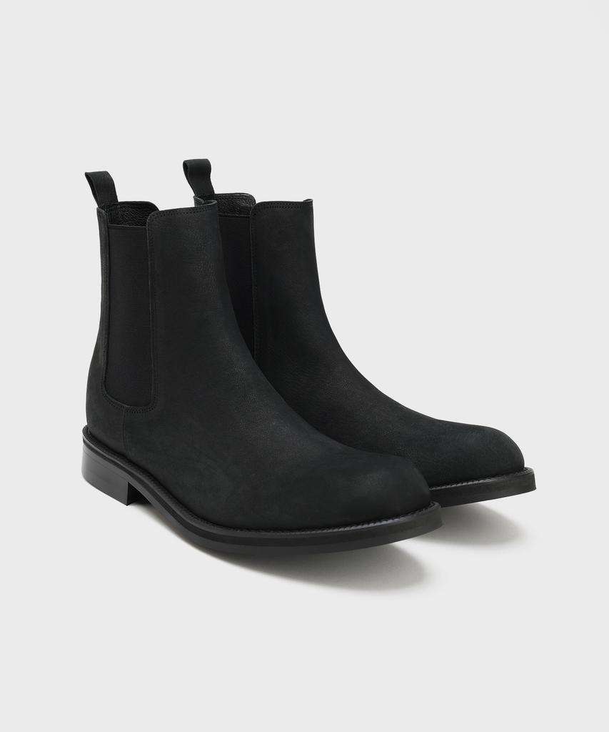 Firenze Atelier [Vibram] All Day Round Toe Chelsea Boots 2600 [Natural Black]