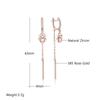 Trend Long Tassel Spider Dangle Earrings For Women Fashion  Rose Gold Color With Natural Zircon Fine Daily Jewelry