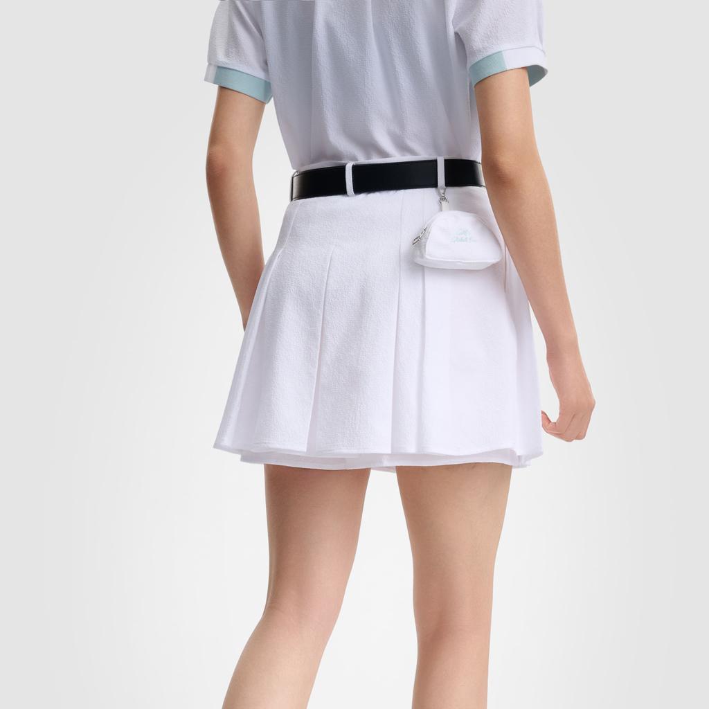 Fila Golf Series Fresh Simple Solid Color Comfortable Casual Skirt Women Skirts A11W635313FWT