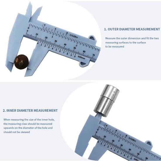 Practical Caliper Adjustable Minimalistic Clear Scale