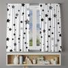 2-piece star print curtains   polyester fabric   machine washable   suitable for bedroom living room decoration