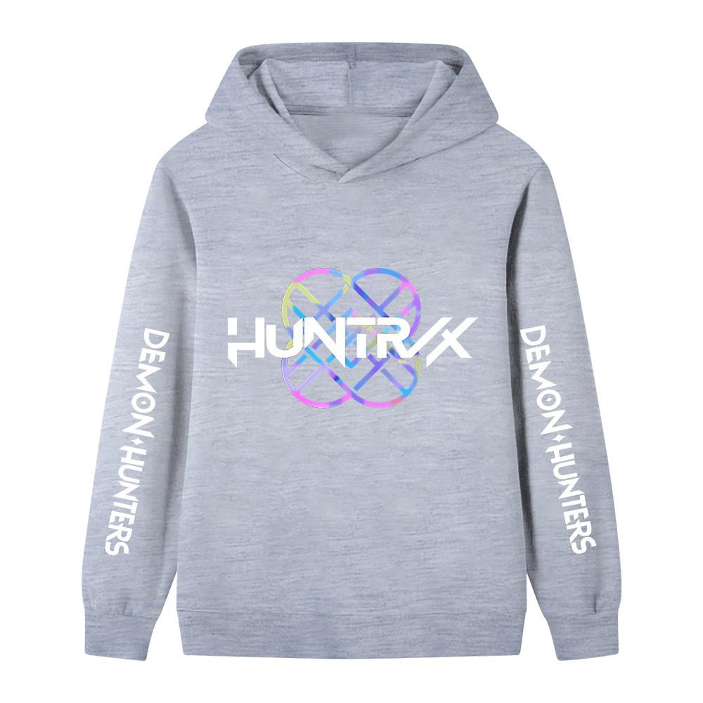 B1195XX Детская толстовка с длинными рукавами и принтом Kpop Rumi Zoey Mira Huntrix 170cm серый 1580₽