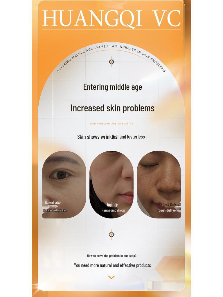 Shui Yun Meng Firming & Hydrating Skincare Set with Astragalus & Vitamin C - 4-Piece Cream & Essence for Wrinkle Reduction