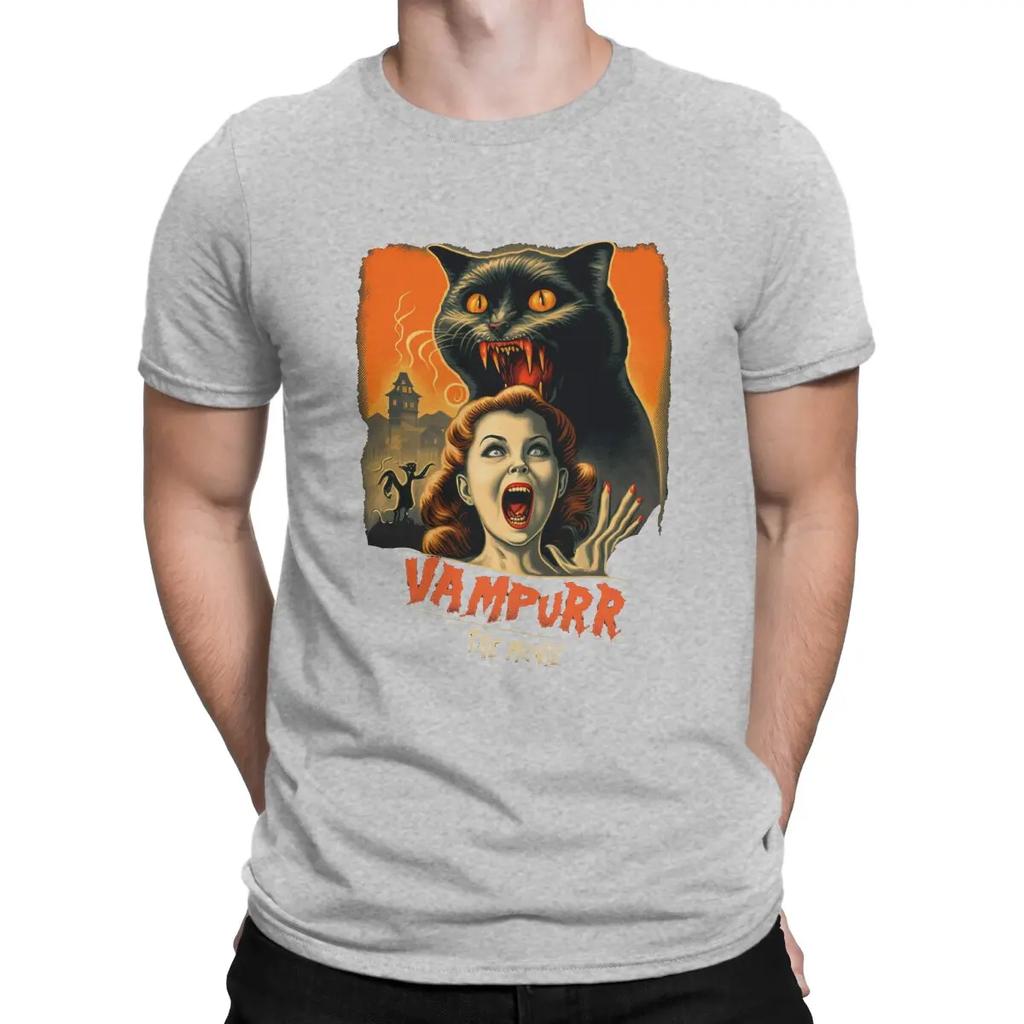 Vampurr Der Film Horrorfilm T-Shirts Unisex und Unisex Oberteile Baumwolle Lässig Innen Passend Kurzarm T-Shirts Paar Kleidung T-Shirt