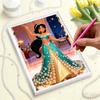 Disney Aladdin Jasmine Princess with Pearl Decorated Set 5D Artificial Pearl Puzzle Embroidered Home Decorative Handmade Gift