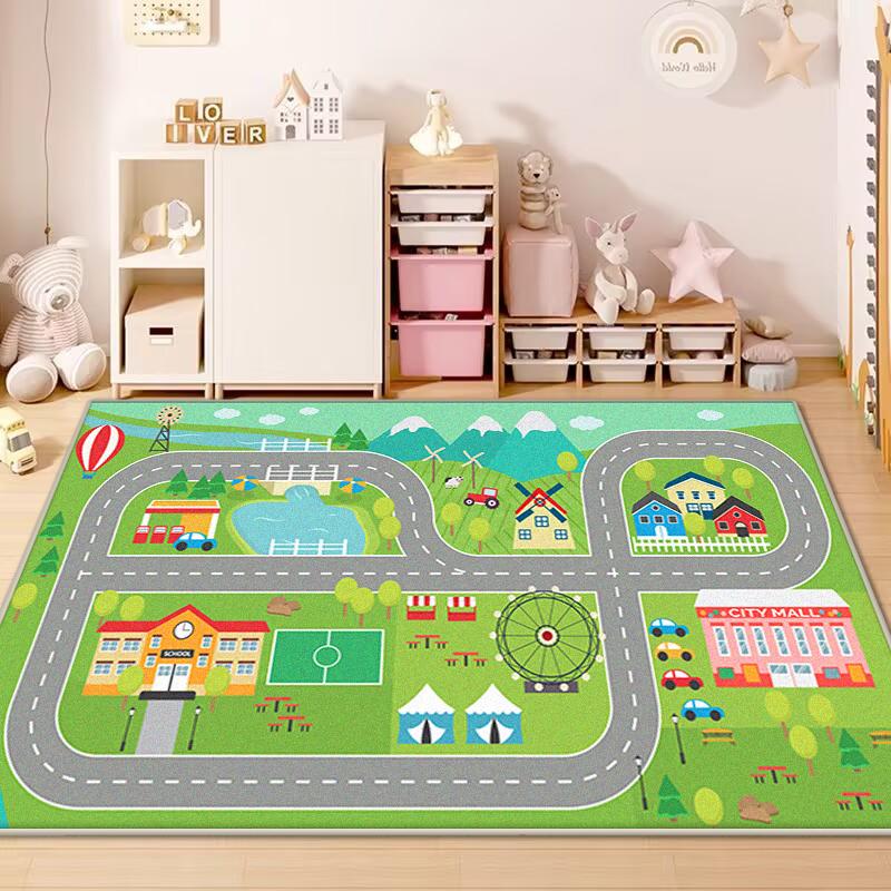 Cartoon Transportation Carpet Living Room Large Area Rug Bedroom Easy To Store Children Game Room Carpets Soft Play Floor Mats