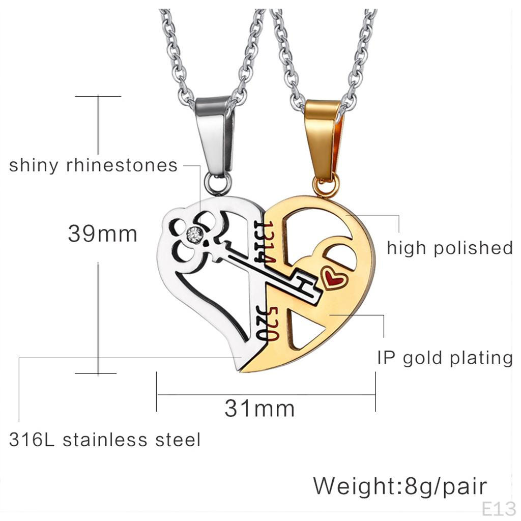 Her Matching Puzzle Stainless Steel Couples