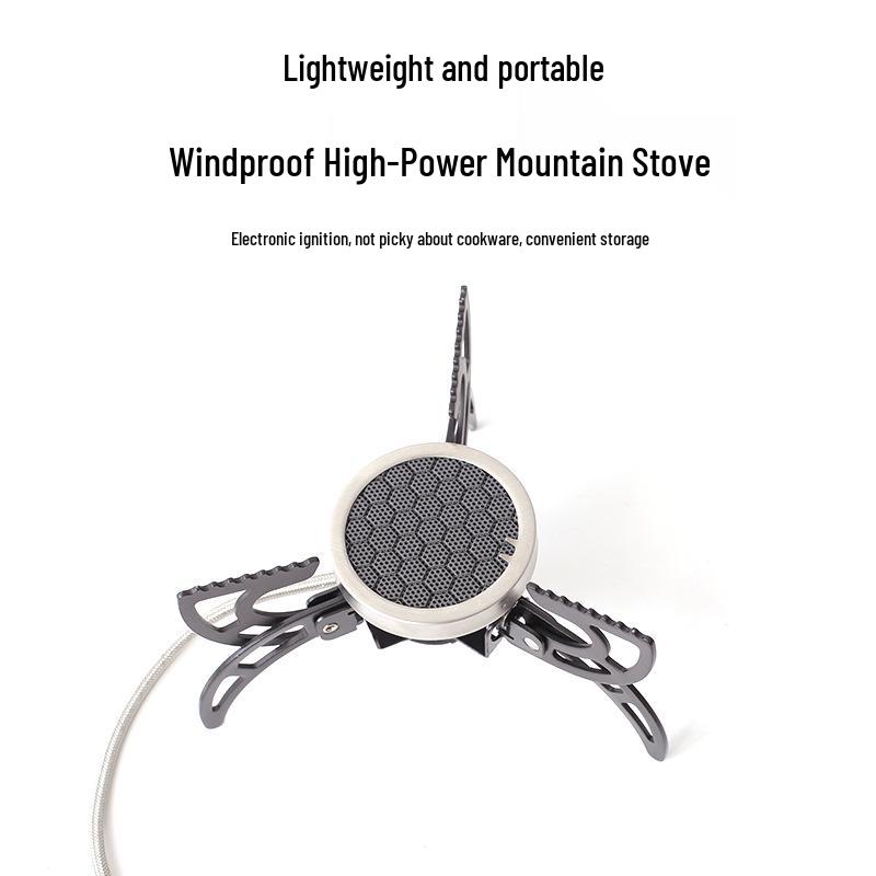 Portable Windproof Camping Gas Stove with Strong Flame, Foldable for Outdoor Cooking