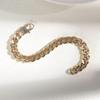 Men's Exquisite Trendy Matte Cuban Chain Bracelet with Stainless and Titanium Steel Cowboy Buckle