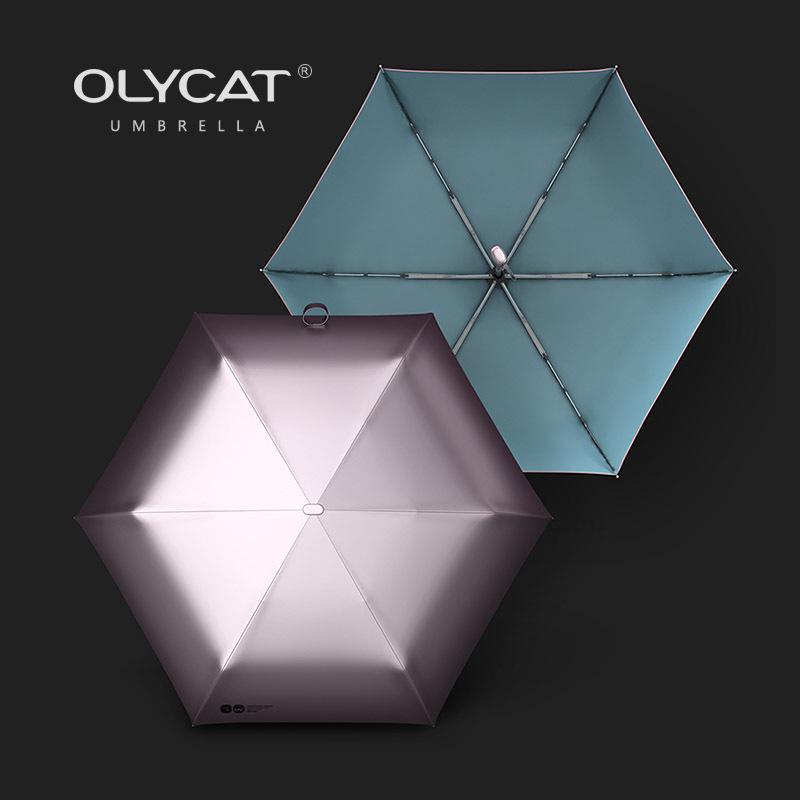 Umbrelă Compactă Automată OLYCAT Argintiu Titan - Protecție UV Umbrelă de Ploaie și Soare