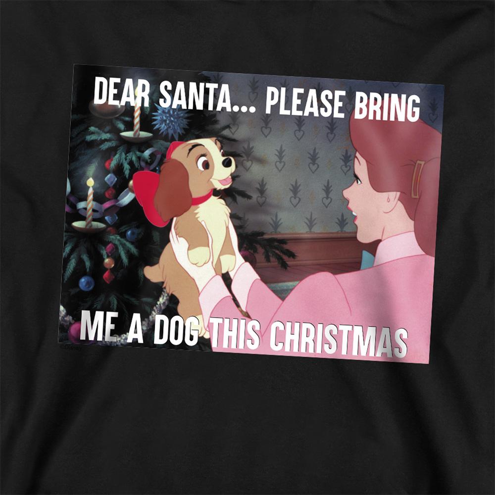 Lady And The Tramp Childrens/Kids Dog For Christmas Heather Hoodie