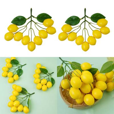 Colorful Artificial Lemon Chain Simulation Fruit for Home Decor Enthusiasts and Commercial Displays