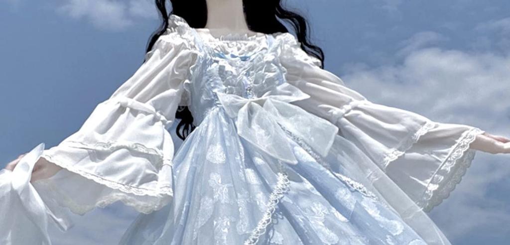 Dámská Líná Lolita Dlouhý Rukáv Top Blůza s Krajkou a Dokonalý pro Sladkou Princeznu Mori Volánky, Focení, Lolita, Cosplay, Anime, Dívku,