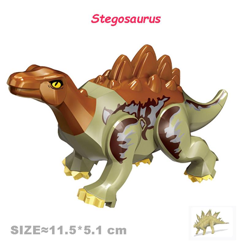 Non-Toxic Jurassic Dinosaurs World Velociraptor Triceratops Indominus T-Rex Model Building Blocks Assemble Educational Toys For Kids Gifts