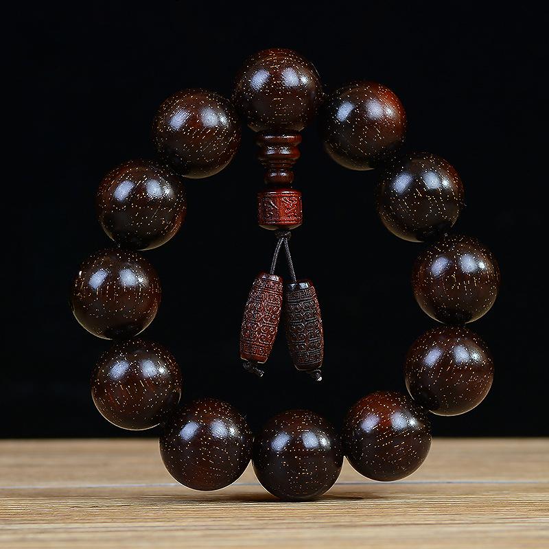 Bransoletka z mikrolistkowego sandałowca czerwonego o wysokiej gęstości, stary materiał Wenus