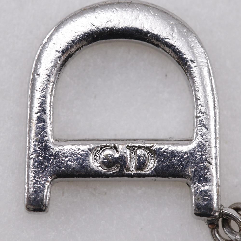 Dior CD Logo Earring Silver Metallic 5.5g Women Used