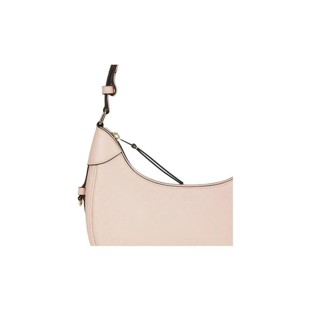 Tory Burch Logo Print Zipper Closure Leather Shoulder Tote Bag Women Bags Pink 158514-652