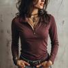 Chemise Colorée Casual Ajustée à Manches Longues avec Col pour un Usage Quotidien