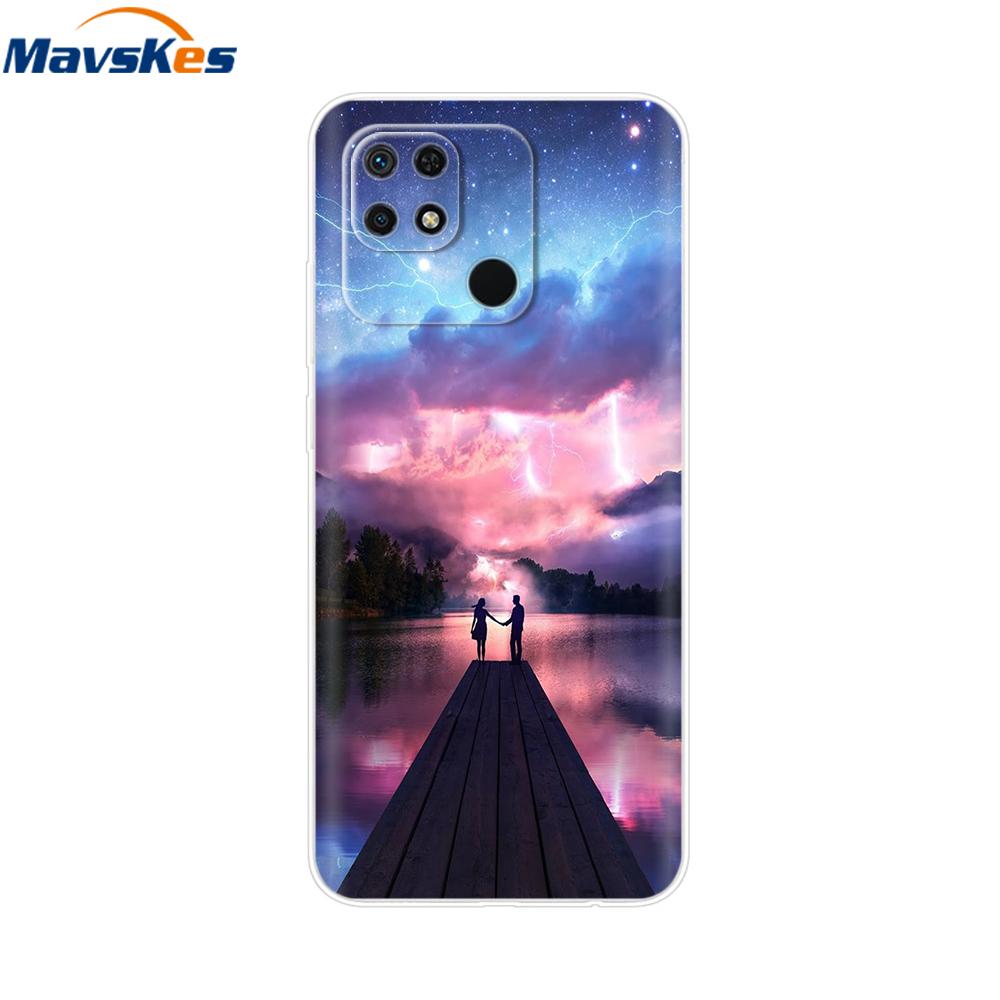 For Redmi 10C Case Clear Heart Flower Soft Silicon Phone Cover For Xiaomi Redmi 10C Coque redmi10C 10 C Fundas Bumper Shockproof