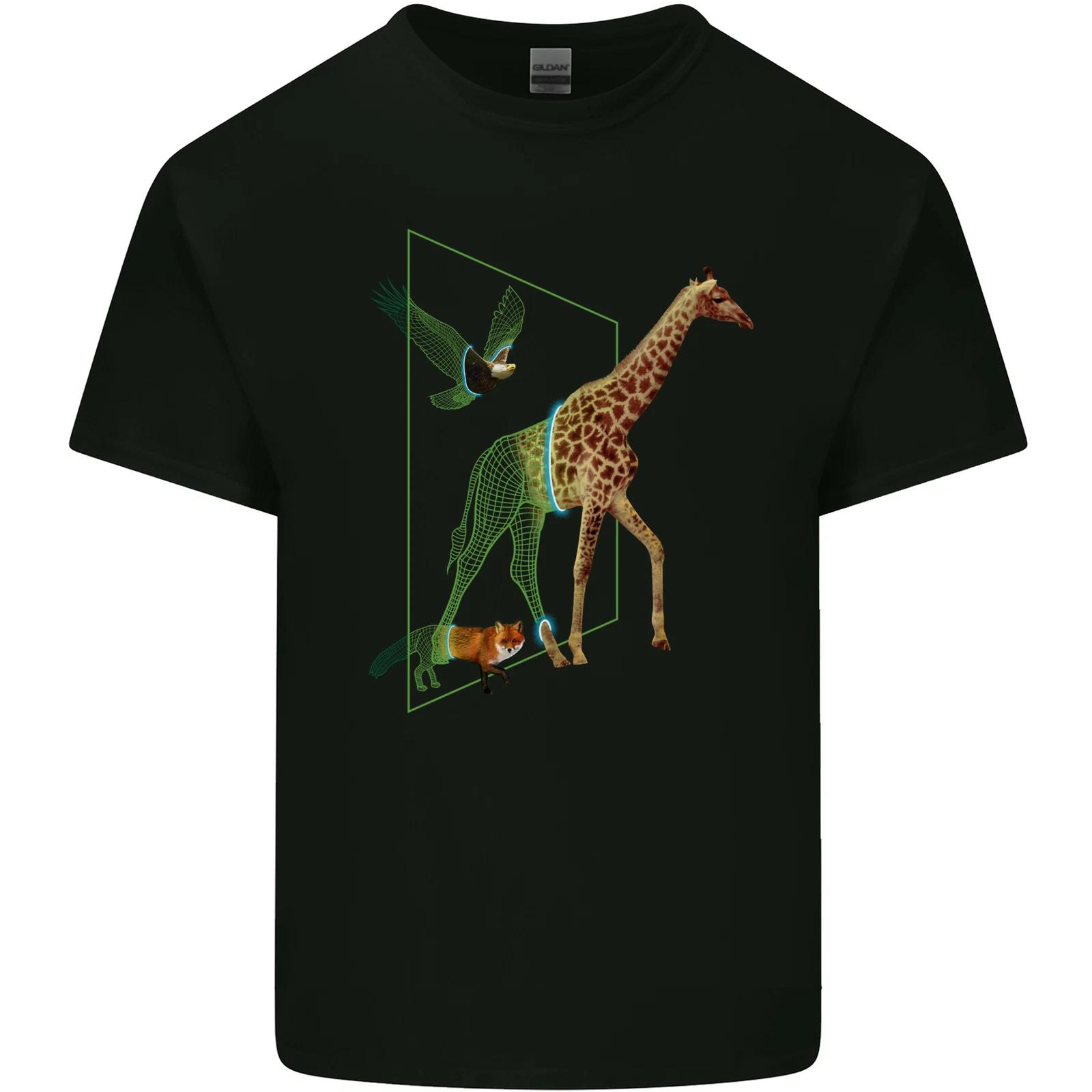A SCI-FI Giraffe Eagle & Fox Kids T-Shirt Childrens 3XL