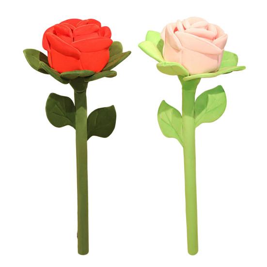 Rose Plush Toy Large Realistic Flower Pillow Decor Stuffed Animal Soft Hugging Cushion
