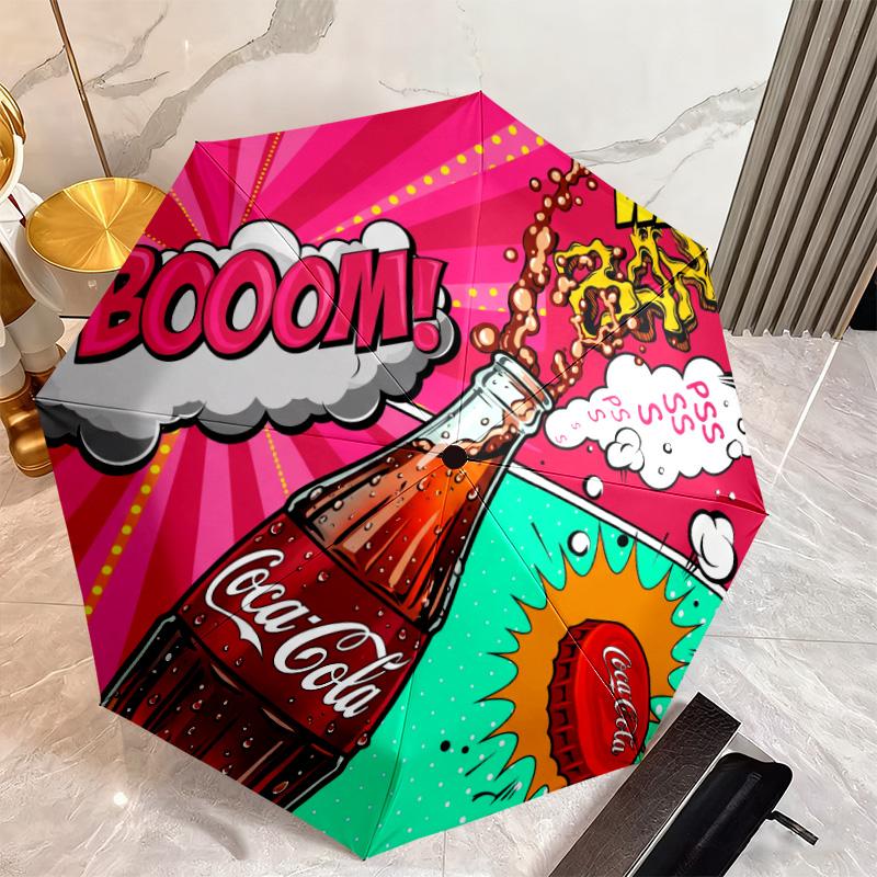 Christmas Gift Halloween Theme Bear Truck Coca Cola umbrella is suitable for all seasons, including home travel and outdoor activities Y24
