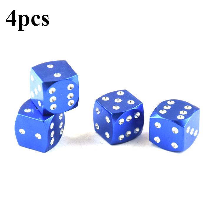 Aluminum Dice Tire Valve Caps Wheel Stem Tyre Tire Car Truck Motocycle Bike Dustproof Air Valve Dust Cap Cover Auto Accessoires