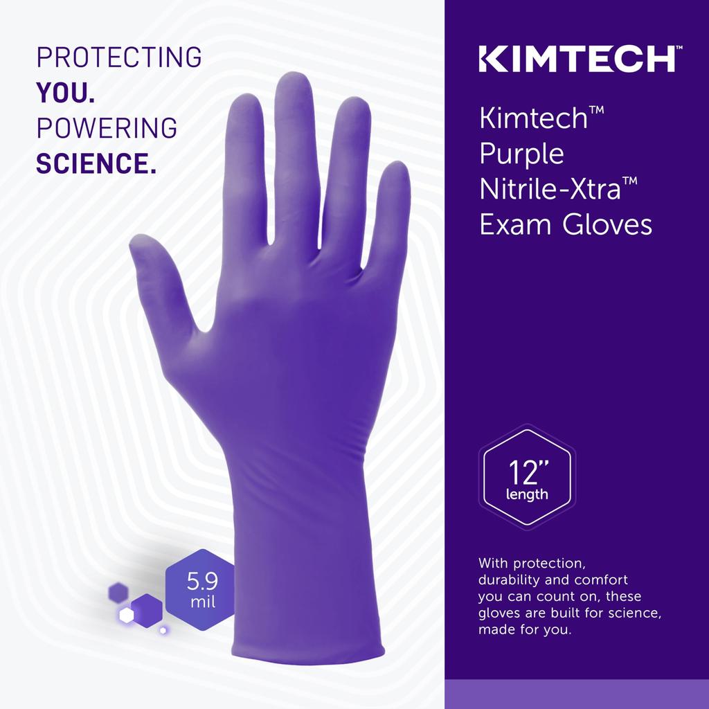 Purple Nitrile Exam Gloves S 50 Pieces 30cm Kimberly-Clark Extra Powder-Free (Length Prospec)