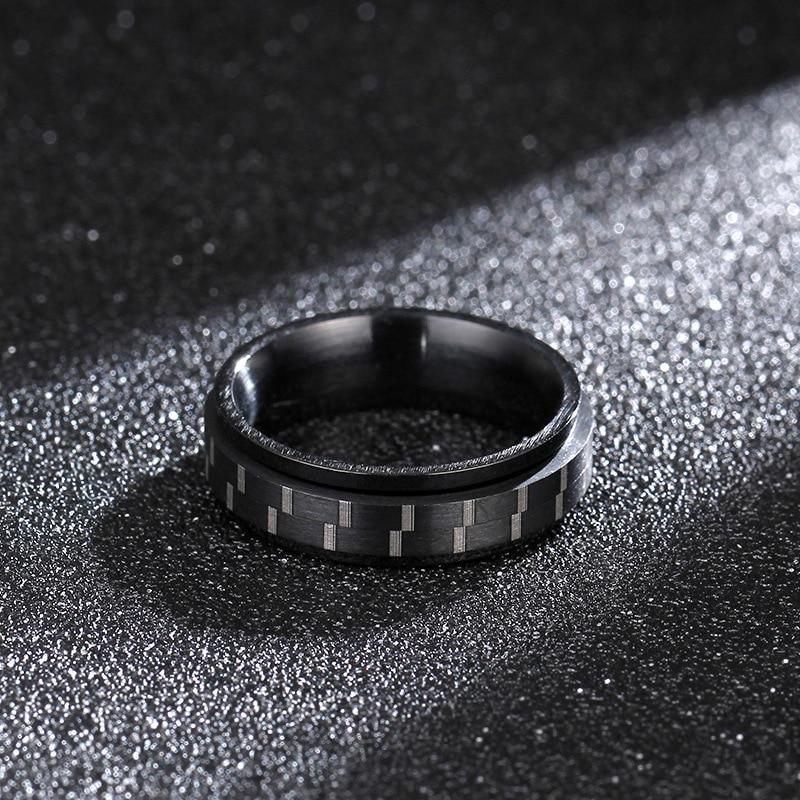 5 Mm 316l roostevabast terasest abielupael, numbrid, mustad lahedad punk-sõrmused meestele, naiste moeehted