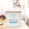 This Mug Belongs To World's Best Girlfriend&Boyfriend Enamel Mugs Anniversary Gift Juice Coffee Cup Gifts for Her Birthday