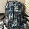 High-value Personalized Graffiti Trendy Cool Backpack Couple Contrasting Colors Lightweight Large-capacity Backpack