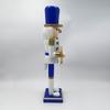 Wooden Nutcracker Figures Nutcracker Hanukkah Decor White And Blue Table Desktop Doll Ornament For Fireplace Window Tabletop