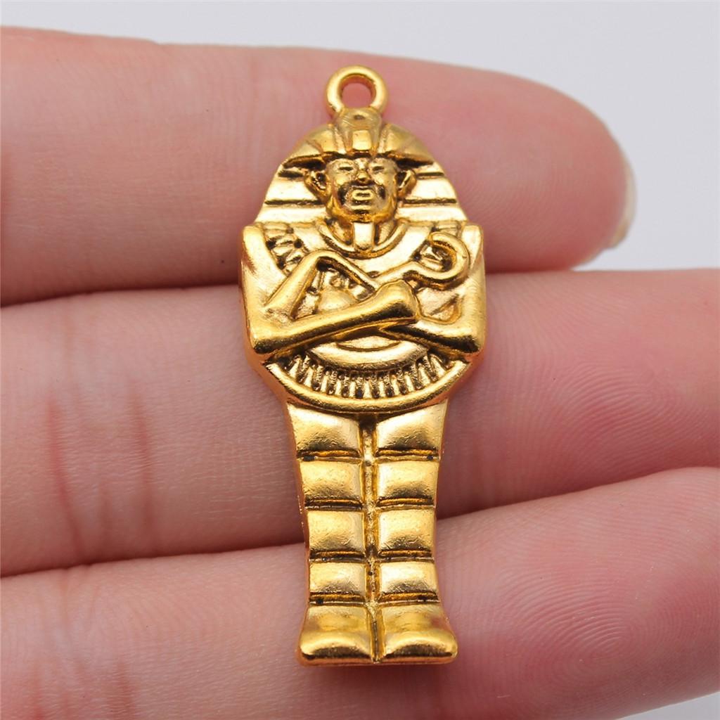 Charms Egipski Faraon Szef Wisiorki Vintage Biżuteria Materiały QC048