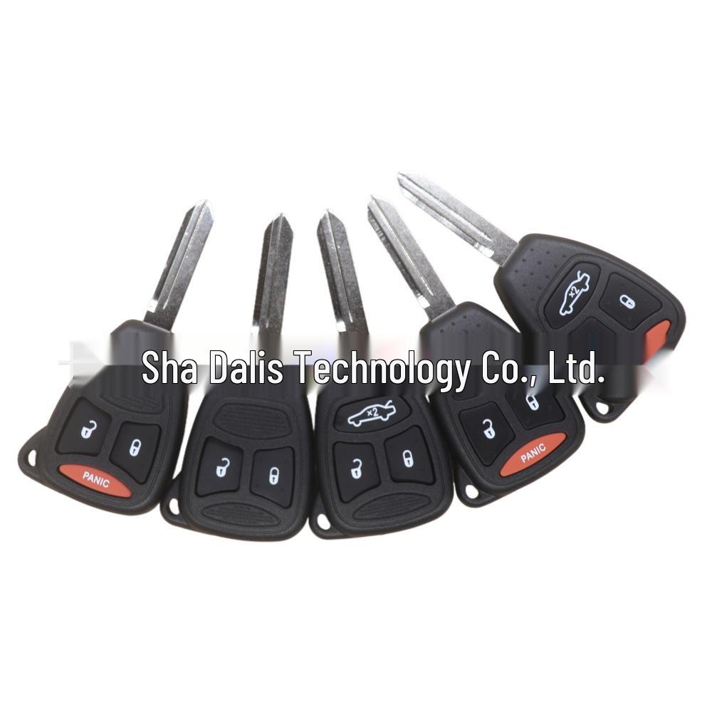 Compatible Key Shell for Chrysler 300, Dodge Durango, Jeep Commander - No Logo