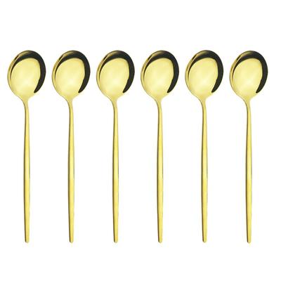 6 teile/satz Edelstahl Löffel Geschirr Besteck Set Besteck Besteck Outdoor Büro Party Home Küche Geschirr