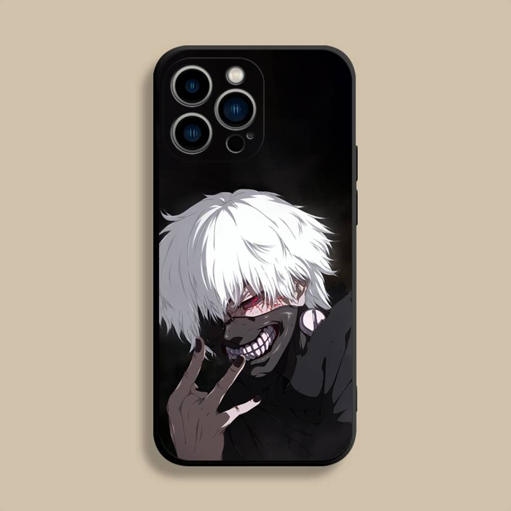 

Чехол для телефона Аниме Кен Канеки Для iPhone 17,16,15,14,13,12,Pro,Max,Plus,E,SE4,Air,Mini Черный Мягкий Чехол iPhone16promax