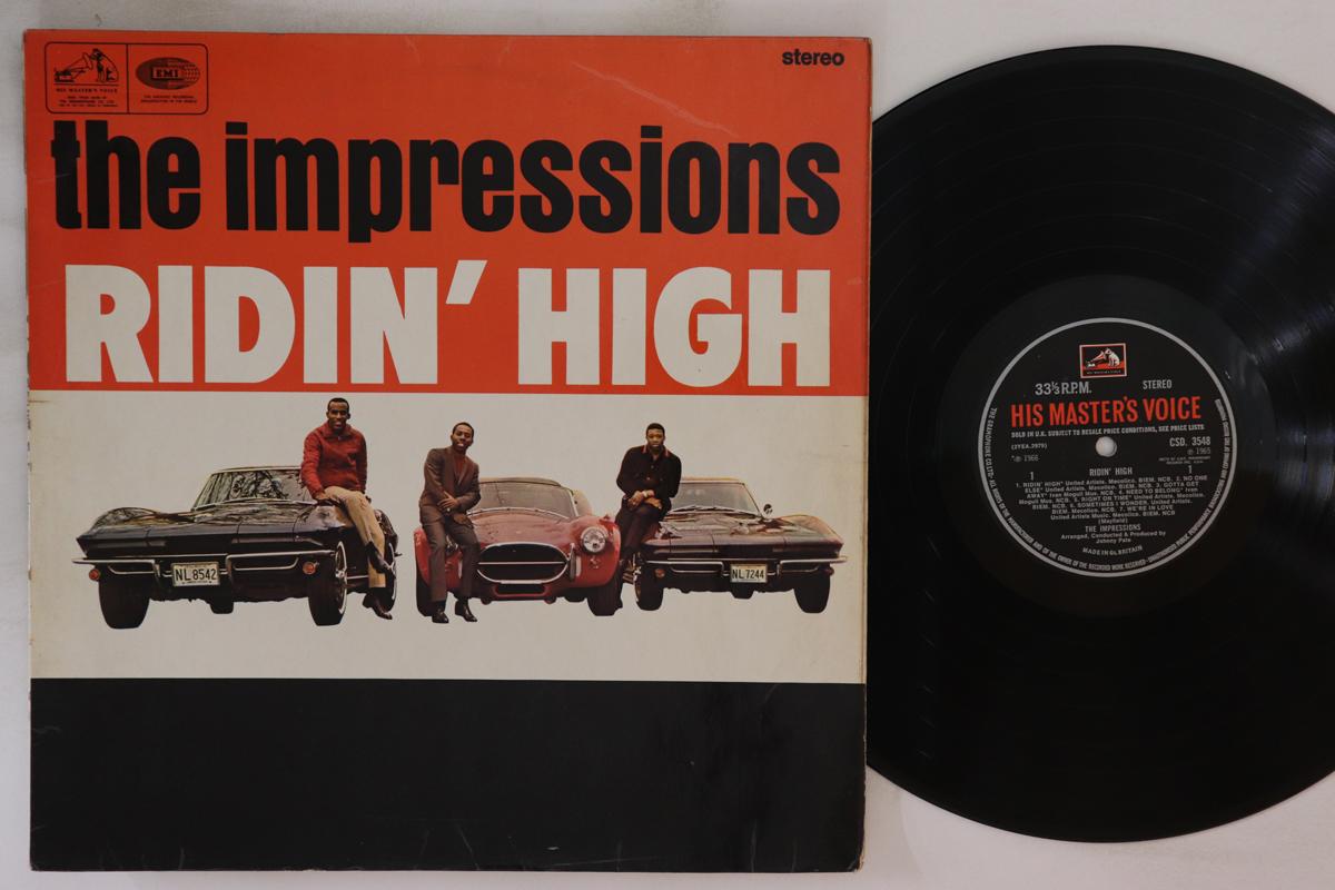 

LP Record IMPRESSIONS Ridin High CSD3548 HIS MASTERS V 1966 UK SoulFunk Used