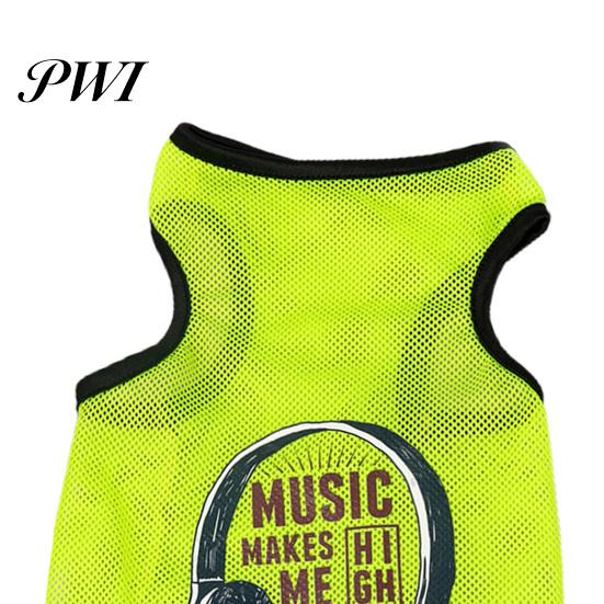Pet Apparel Vest Cartoon Pattern Wear Resistant Polyester Dog Ultra-Thin Sleeveless Sunscreen Print Supplies Outfit