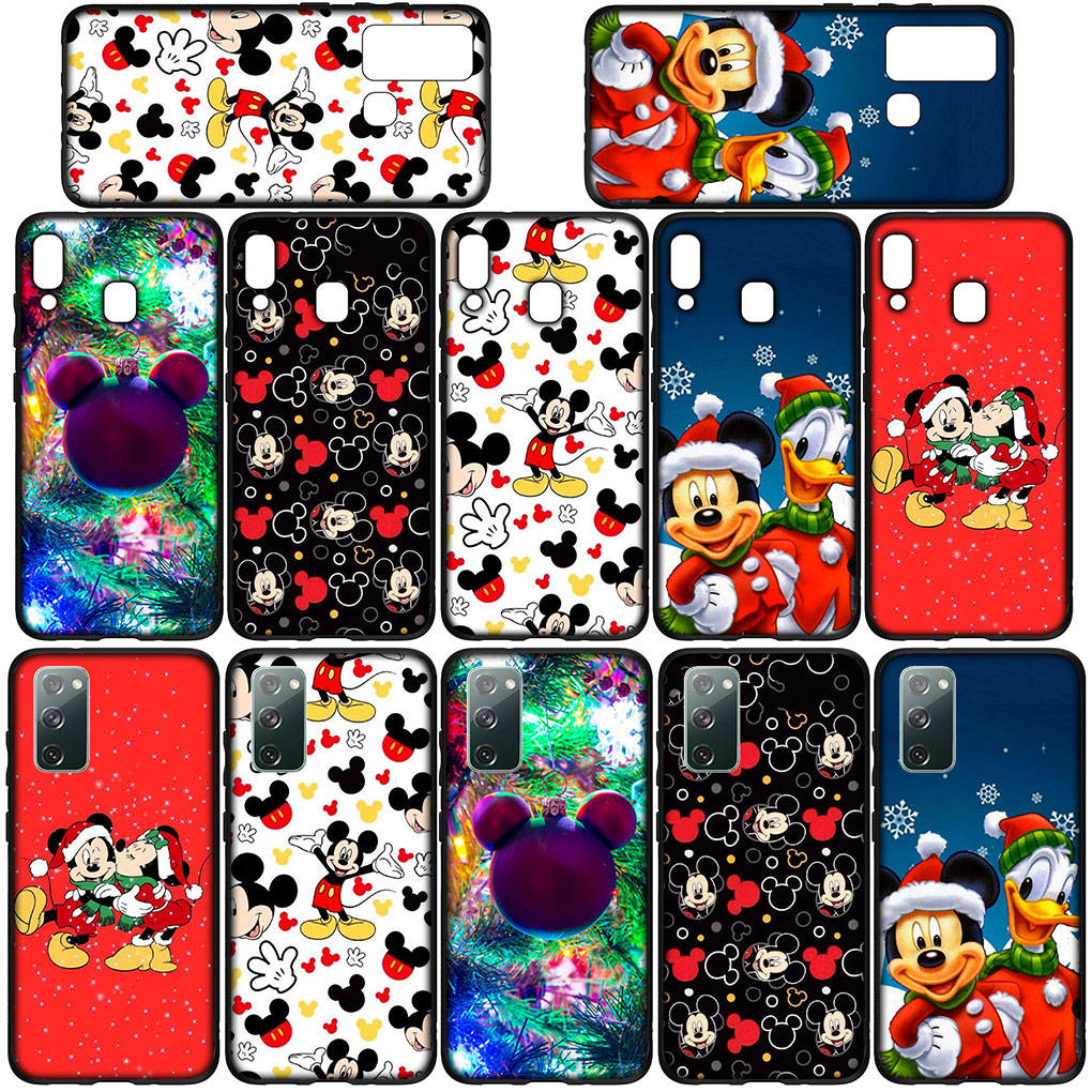 Case for Samsung Galaxy S25 S24 S23 iPhone 16 15 Xiaomi Redmi Note 14 13 12 16E 11 Pro Max OPPO Moto Huawei Anime Merry Christmas Mickey Minnie Cover
